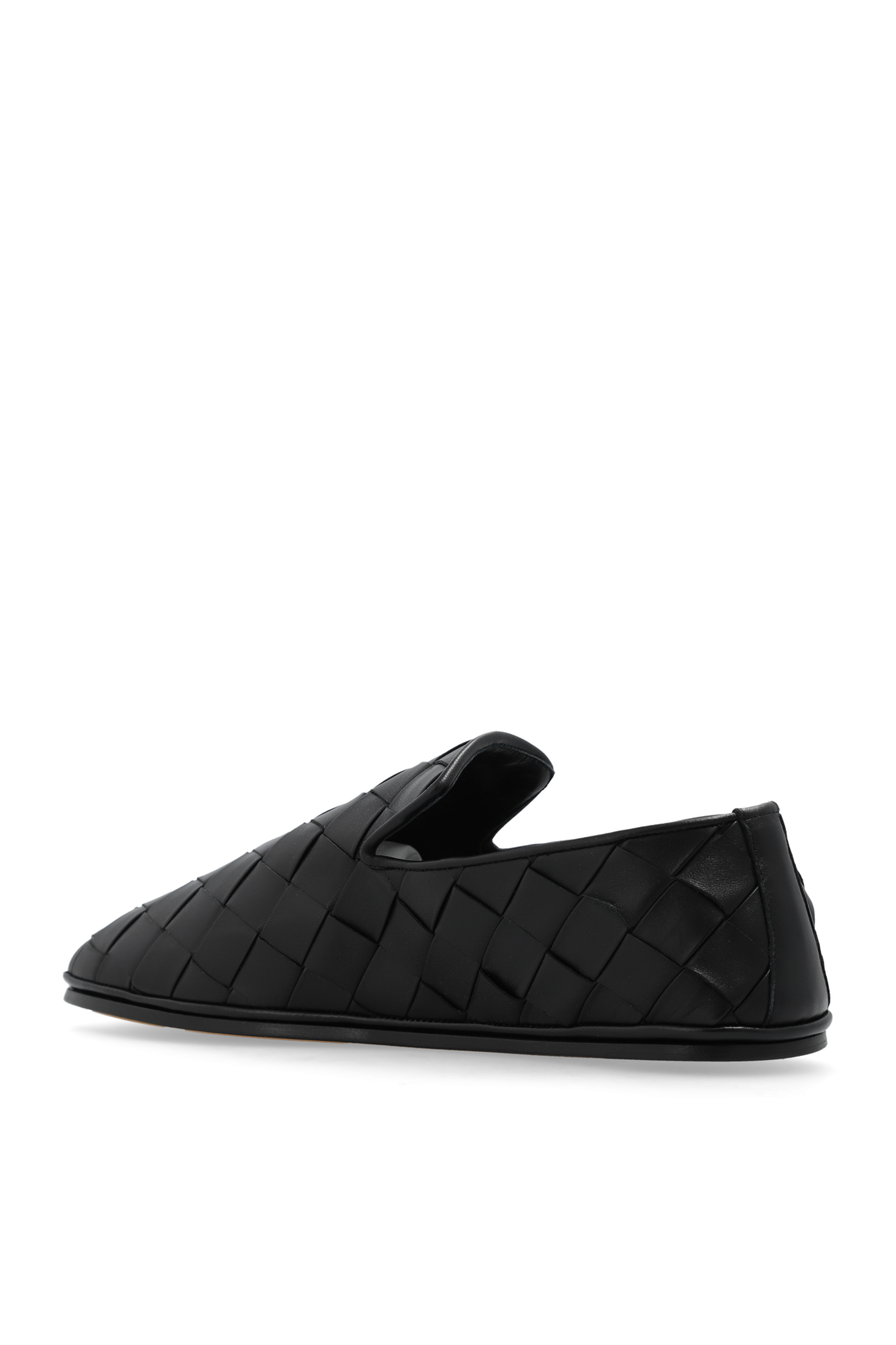 【関税込み】Bottega Veneta ブラック Sunday フラットシューズ Bottega Veneta: ブラック Sunday フラットシューズ | SSENSE 日本